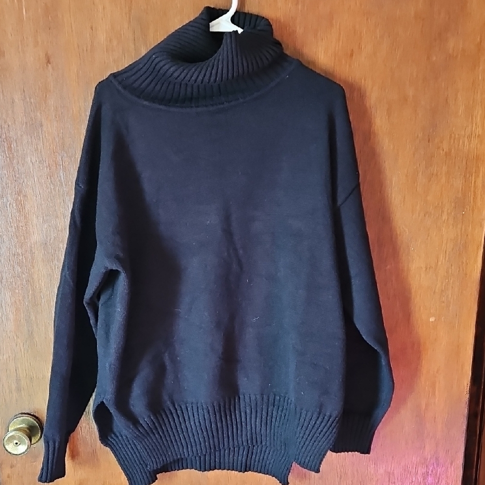Womens Black Turtleneck Sweater